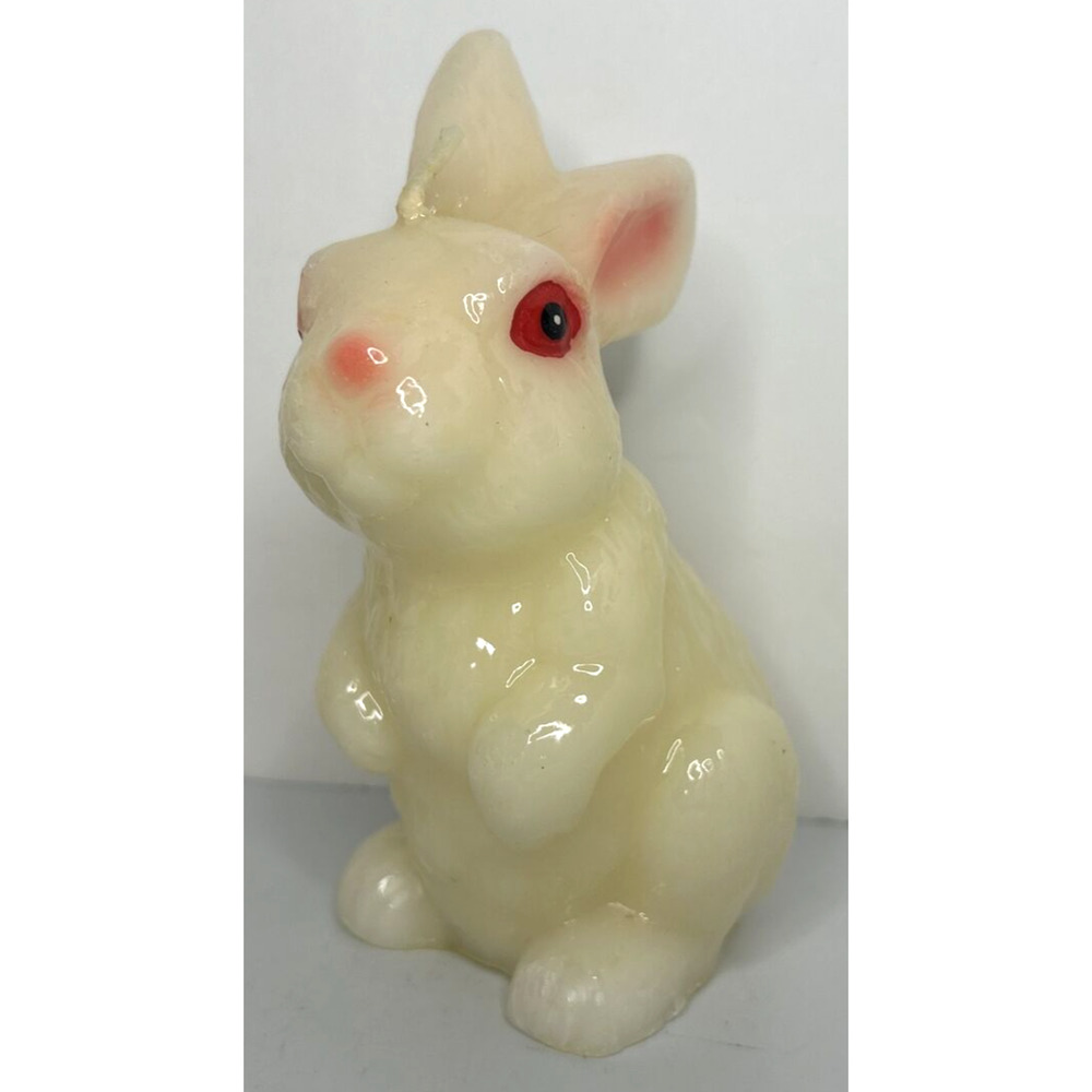 Vintage Spring Easter Bunny Decorative Candle 6" SKU H425